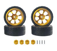 KWASETY RC Components Parts For Hyper Go For MJX 14301 14303 1/14 Remote Control Rc Car Modification Upgrade Metal Wheel Hub Tire Connector Spare Parts(Silver)