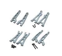 KWASETY RC Components Parts For MJX 16207 16208 16209 16210 H16 Metal Front And Rear For Swing Arms Rc Model Car Accessories Upgrade Parts(Gray)