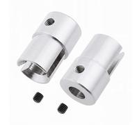 KWASETY RC Components Parts For Volcano Epx Pro Tsunami For Nitro For HSP 1/10 For Universal Joint Drive Cup B 02016 Parts Replacement RC Parts(Silver,2pcs)