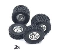 KWASETY RC Components Parts For WPL C14 C24 B14 B16 B24 B36 C34 C44 For HengLong For FeiYu For JJRC RC Car Parts Metal Upgrade Front Single Rear Dual Wheel Hub Tires(Silver)