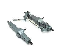 KWASETY RC Components Parts For WPL C14 C24 B14 B24 B16 B36 1/16 For FeiYu For HengLong For JJRC RC Car Parts Metal Upgrade Front And Rear Axle Assembly(Gray)