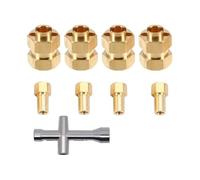 KWASETY RC Modifications Models For Axial For SCX24 90081 1/24 Brass Extension Apater Unilateral CVD Drive Shaft Frame Roll Cage Front And Rear Axles RC Car(Size1)