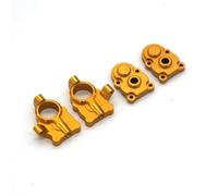 KWASETY RC Modifications Models For FMS For FCX24 1/24 RC Remote Control Car Door Bridge Metal Gear Upgrade Accessories Steering Cup Cover(Yellow)