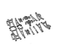 KWASETY RC Modifications Models For Hyper Go For MJX 14209 14210 H14BM 1/14 Rc Car Front Rear Lower Upper Suspension Arms Steering Block Steering Rod Rear Hubs(Gray)