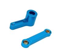KWASETY RC Modifications Models For MJX 7303 1/7 Metal Upgraded Remote Control Car Parts 25T Servo Arm Steering Rod Model Accessory Modified Repair Assemble(Blue)