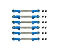 KWASETY RC Modifications Models For MJX For Hyper Go 10208 V2 Little Monster 1/10 Metal Pull Rod Remote Control Car Parts Upgrade Model Accessory(Blue)