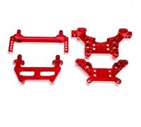 KWASETY RC Modifications Models For MJX For Hyper Go 16208 16209 H16 H16BM 1/16 RC Ca Metal Upgrade Parts Body Pillars Front Rea Shock Tower(Red)