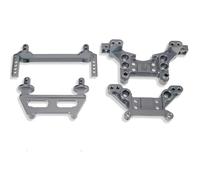 KWASETY RC Modifications Models For MJX For Hyper Go 16208 16209 H16 H16BM 1/16 RC Ca Metal Upgrade Parts Body Pillars Front Rea Shock Tower(Gray)