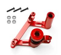 KWASETY RC Modifications Models For Traxxas For E-MAXX T-MAXX 1/10 Metal Steering Bellcranks Servo Saver 4945 RC Car Upgrade Parts Accessories Replace(Red)
