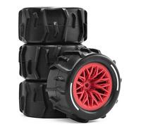KWASETY RC Toys Components For Arrma For Granite For Grom Big-Foot 1/18 For Small Sand Digging Snow Beach Tires Remote Control Car Parts(Red)