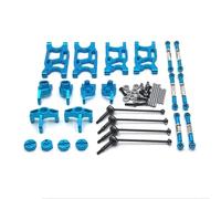 KWASETY RC Toys Components For WLtoys For LC For Racing 144001 124016-17-18-19 1/12 1/14 9PCS Tie Rod Steering Cup For Swing Arm RC Car Upgrade Parts(Blue)