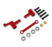 KWASETY RC Toys Upgrades For MJX For Hyper Go 14210 14209 H14BM RC Car Metal Steering Cup Upper Lower For Swing Arm Set Shock Tower Bracket Body Post Upgrade Parts(Steering components)