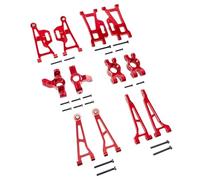 KWASETY RC Toys Upgrades For MJX For Hyper Go 14210 14209 H14BM RC Car Metal Steering Cup Upper Lower For Swing Arm Set Shock Tower Bracket Body Post Upgrade Parts(12pcs)