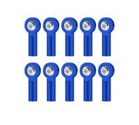 KWASETY RC Toys Upgrades For RC Boats 10PCS M2 Link Tie Rod End Metal For Universal Joint Ball Head Buckle Steering Pushrod Tie Rod End Connecting Rods(Blue)