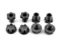 KWASETY RC Toys Upgrades For Traxxas 1/10 For E-Revo 2.0 For Maxx 1/8 For Sledge Metal 17Mm Splined Wheel Hex Hub Adapter 8654 RC Car Upgrade Parts(Black)