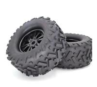 KWASETY RC Wheels Rims Compatible With 1/8 RC Car Modified Parts 170MM 2PCS RC Tire For Buggy Scale Truck Banner Wilderness Tires Wheels Hub Contest Practice