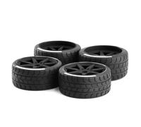 KWASETY RC Wheels Rims Compatible With Arrma For Felony 1/7 RC Car Upgrade Replacement Parts Accessories Rubber Tires With 17mm Hex Wheel Rims