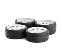 KWASETY RC Wheels Rims Compatible With Arrma For Felony 1/7 RC Car Upgrade Replacement Parts Accessories Rubber Tires With 17mm Hex Wheel Rims