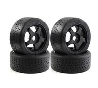KWASETY RC Wheels Rims Compatible With Arrma For Felony For Limitless 1/7 RC Car Upgrade Parts Accessories 102×45mm Rubber Black Tires 17mm Wheel Hex