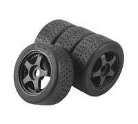 KWASETY RC Wheels Rims Compatible With Arrma For Infraction For Felony For Limitless 1/7 RC Car Upgrade Parts 4Pcs 100X42mm Tire Tyre 17Mm Wheel Hex