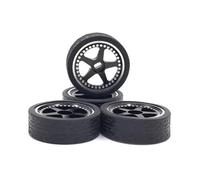 KWASETY RC Wheels Rims Compatible With WLtoys 284010 284131 K989 K969 For MINI-Q For MINI-Z For MINI-D 1/28 RC Car Parts Accessories Metal Wheel Tire Parts(Black)