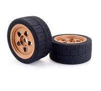 KWASETY RC Wheels Rims Compatible With ZD For Racing EX-07 EX07 For Arrma For Infraction For Felony 1/7 RC Car Parts 2 Pcs 109X51mm Wheel Tires Tyre 17mm Hex