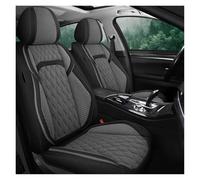KWAYA 1 PCS For Mazda 3 2 6 For Mazda CX3 Universal Car Seat Covers Full Set Flax Linen Front Rear Interior Auto Accessories Seat Covers(Black Grey Front)