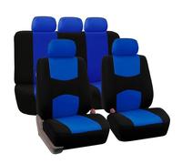 KWAYA 9 PCS Car Seat Covers for Vauxhall Mokka X 2012-2016 2017 2018 2019, Soft Comfortable Breathable Washable Fabric, Auto Interior Protection Accessories,3 BLUE