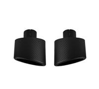 KWAYA Car Exhaust Tail Pipe 2Pcs Universal Muffler Tip Exhaust Pipe Nozzle Coration Stainless Oval 150mm Tilting Left Right(Polishing-76.2mm)