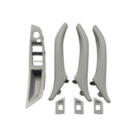 KWAYA Center Console Trim 7pcs Interior Door Armrest Panel Pull Handle with Leather Outer Cover for 5 Series F10 F11 F18 520 523 525 528 530 535 LHD Air Outlet Trim(Model B Gray Set)