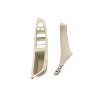 KWAYA Center Console Trim for 5 Series F10 F11 F18 520i 523i 525i 528i 535i LHD Interior Door Pull Handle Trim Cover Set Air Outlet Trim(Oyster 2PCS Set)