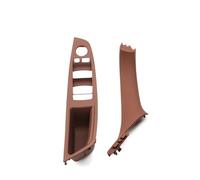 KWAYA Center Console Trim for 5 Series F10 F11 F18 520i 523i 525i 528i 535i LHD Interior Door Pull Handle Trim Cover Set Air Outlet Trim(Brown 2PCS Set)