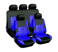 KWAYA For 3 Series E21 E30 E36 E46 E90 E91 E92 E93 F30 Universal Embroidery Car Seat Cover Set Car Seat Protection Front Seat Covers(Full set-Blue)
