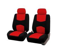 KWAYA For Transit Universal Car Seat Covers Fits Most Vans-Single&Double 2+1 Heavy Duty Fabric Van Seat Covers(2PC Front Red)