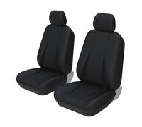 KWAYA Front Seat Cushion Mat For Lancer 9 2pcs Tire Track Style Front Pair Car Seat Covers Universal Fit Most Cars All-Inclusive Protectors(Black)
