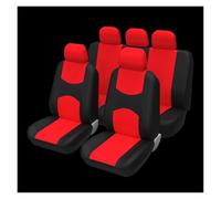 KWAYA Front Seat Cushion Mat For WARTBURG 353 For Tourist Car Seat Cover Detachable Headrests Polyestor Universal Seats Covers(Red full set)