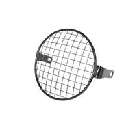 KWAYA Headlight Grille Universal 6.3inch Retro Motorcycle Headlight Lampshade Protector Cover HeadLamp Mesh Grille Metal Accessories Headlamp Protector Grill(1)