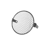 KWAYA Headlight Grille Universal 6.3inch Retro Motorcycle Headlight Lampshade Protector Cover HeadLamp Mesh Grille Metal Accessories Headlamp Protector Grill(2)