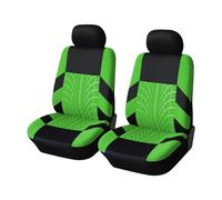 KWAYA Seat Covers Full Set 2pcs Car Seat Cover Universal Fit Most Car Seats Protector Four Seasons All-Inclusive Protectors(Green)