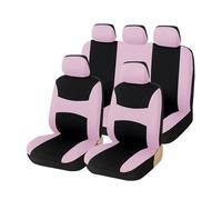 KWAYA Seat Covers Full Set 9PCS Universal Fits Car Seat Covers Full Protectors Set Airbag Compatiable All-Inclusive Protectors(Pink full set)