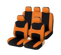 KWAYA Seat Covers Full Set 9PCS Universal Fits Car Seat Covers Full Protectors Set Airbag Compatiable All-Inclusive Protectors(Orange full set)