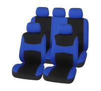 KWAYA Seat Covers Full Set 9PCS Universal Fits Car Seat Covers Full Protectors Set Airbag Compatiable All-Inclusive Protectors(Blue full set)