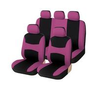 KWAYA Seat Covers Full Set 9PCS Universal Fits Car Seat Covers Full Protectors Set Airbag Compatiable All-Inclusive Protectors(Purple full set)