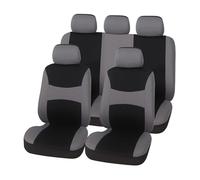 KWAYA Seat Covers Full Set 9PCS Universal Fits Car Seat Covers Full Protectors Set Airbag Compatiable All-Inclusive Protectors(Gray full set)