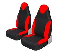 KWAYA Seat Covers Full Set For Lada For LARGUS Universal Car Seat Cover Racing Style Integrated Front Bucket Flat Cloth Auto Accessories Front Seat Covers(RED 2 PCS)