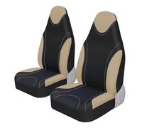 KWAYA Seat Covers Full Set For Lada For LARGUS Universal Car Seat Cover Racing Style Integrated Front Bucket Flat Cloth Auto Accessories Front Seat Covers(BEIGE 2 PCS)