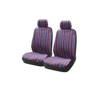 KWAYA Seat Covers Full Set For Opel Vivaro 2006 Universal Striped Color Car Seat Covers Polyester All-Inclusive Four Seasons Protectors(3)