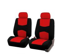 KWAYA Seat Covers Full Set For Superb 2016 Full Set Car Seat Covers 2mm Foam For Car Travel Polyester All-Inclusive Protectors(2 piece red covers)