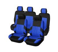 KWAYA Seat Covers Full Set Universal Full Set Car Seat Covers Fit Rear Row 2+1 With Track Style Auto Seats Set All-Inclusive Protector For Most Cars(BLUE-FULL SET)