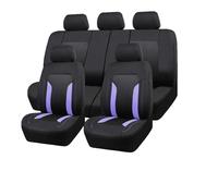 KWAYA Universal Car Seat Cover Set Fits Most Cars SUVs Tracks Vans Mesh Interiors Unisex With Zipper Airbag Compatible Front Seat Covers(Purple 5 seat set)